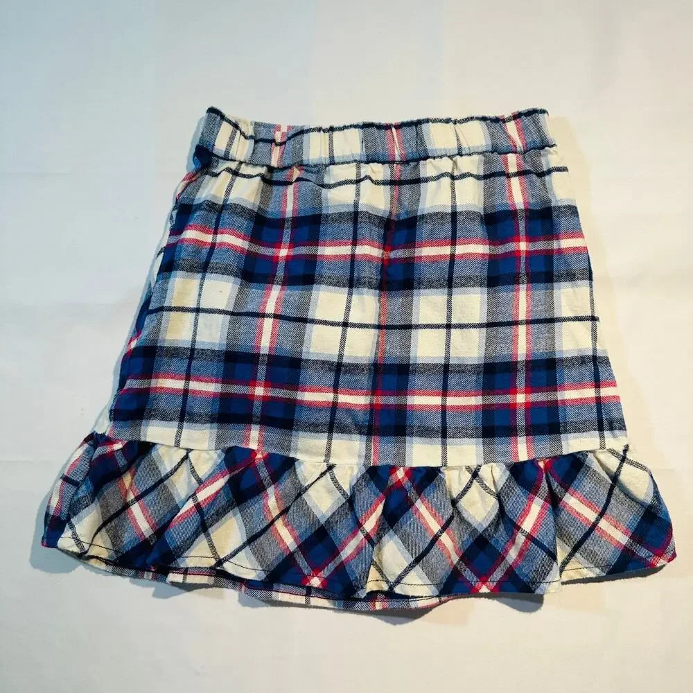 Free Assembly Plaid Flannel Wrap Skirt Sz M 7/8